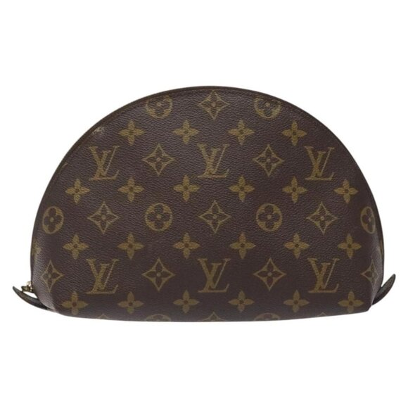 LOUIS VUITTON Monogram Trousse Demi Ronde Cosmetic Pouch M47520 LV Auth 126544 - Picture 2 of 16